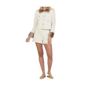 NEW EMILY MCCARTHY lady boucle jacket in winter white